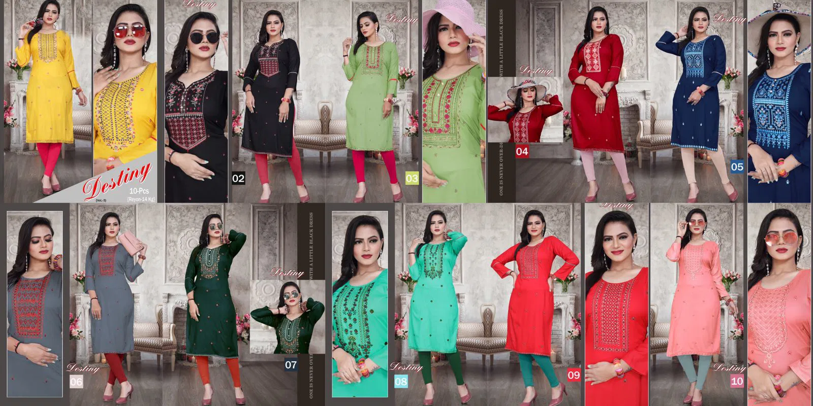 Beauty Queen Destiny 3 Latest Fancy party Wear Printed Kurti Collection
